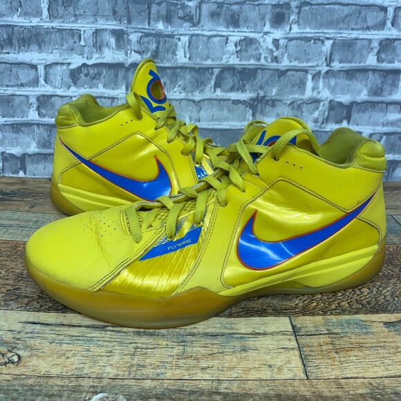 Nike Zoom KD 3 Christmas Vibrant Yellow Blue 2010 417279-700 Mens Size 14 Rare - Picture 1 of 12